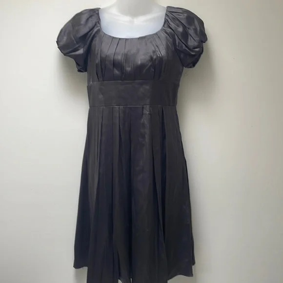 suzi chin for maggy boutique silk dress Suzi Chin for Maggy Boutique Ruffle Front A-Line 100% Silk Dress Size 6 EUC